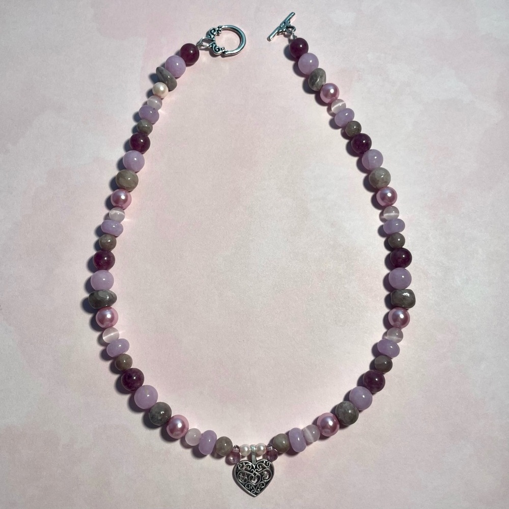 Lilac Heart Necklace
